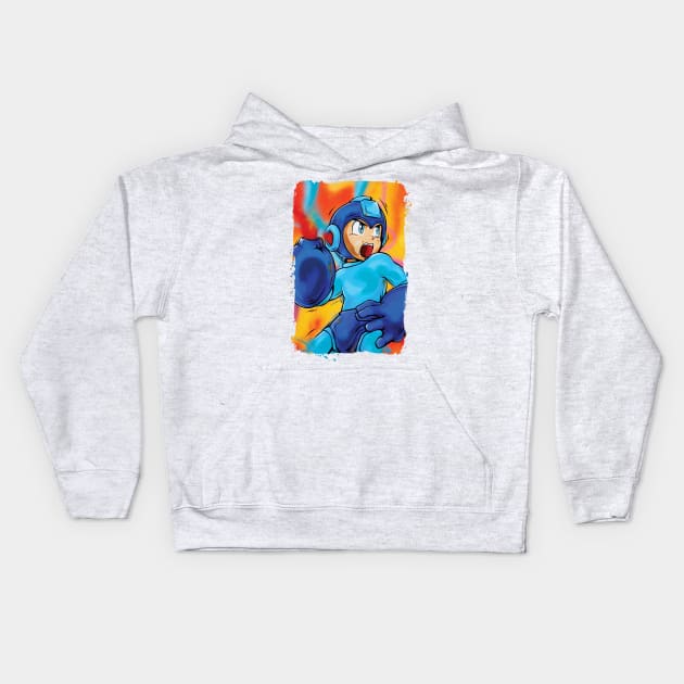 Mega Man Kids Hoodie by Lopan4000